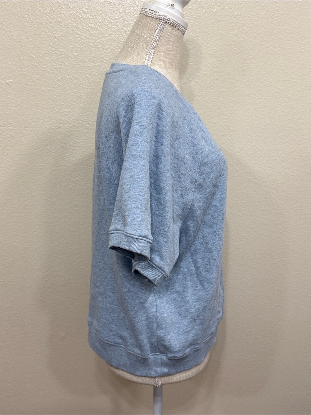 Universal Thread Heather Blue Short-Sleeve Sweatshirt Size Small - Picture 9 of 10